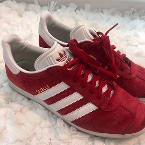 Red Adidas Gazelle Sneaker Shoes